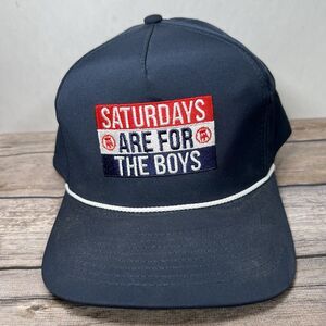 Barstool Sports “Saturdays Are For The Boys” Imperial Snapback Rope Hat Blue
